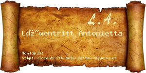 Löwentritt Antonietta névjegykártya